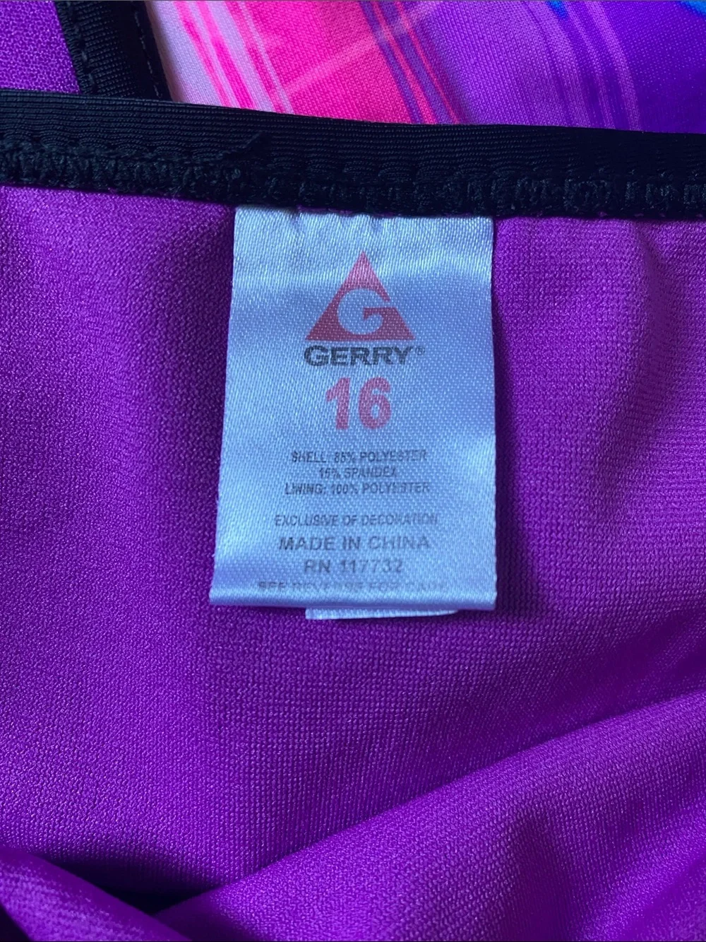 Gerry Weber Girls' Purple & Blue Palm-Print Tankini Set